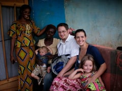 Naomi and Mercy with the Zook family in Sunyani Ghana